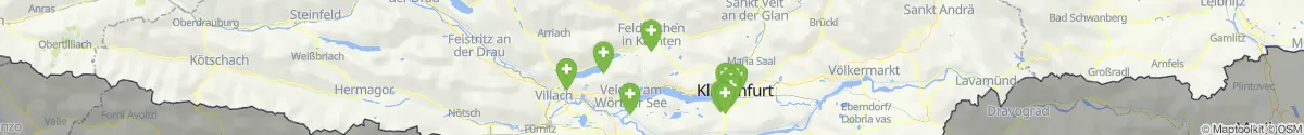 Kartenansicht für Apotheken-Notdienste in der Nähe von Feldkirchen in Kärnten (Feldkirchen, Kärnten)